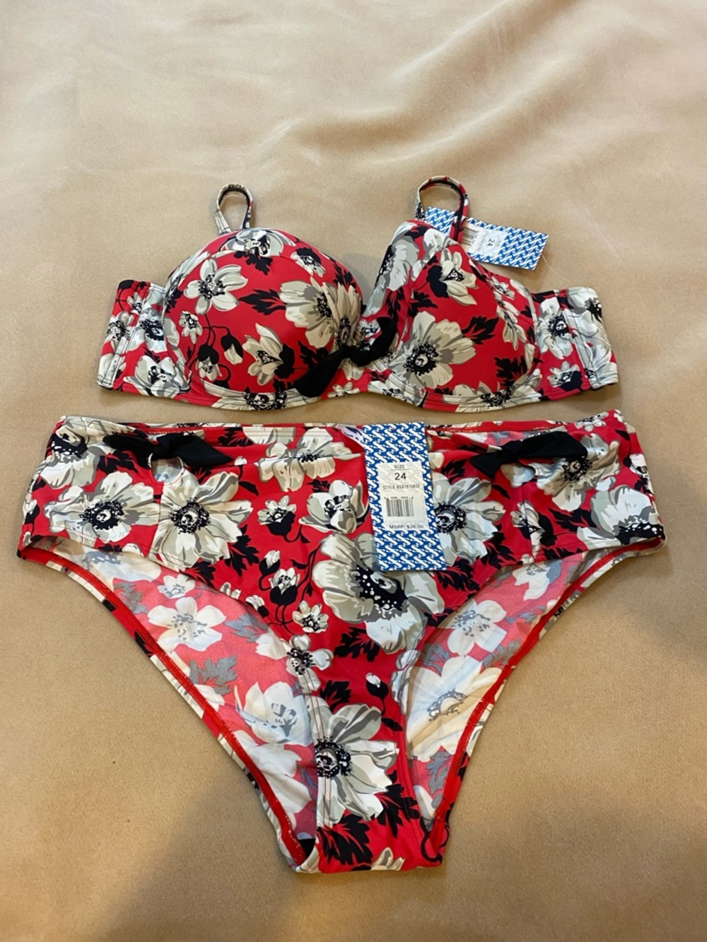Sun & Sea 2pc bathing suit size 24 NWT
